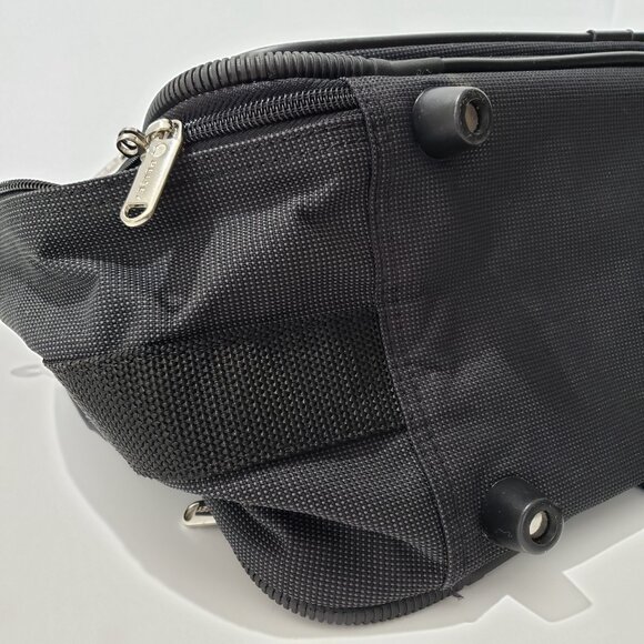 Delsey Black Unisex Laptop Briefcase Carry-On Durable Nylon Bag, Like New - Picture 10 of 10